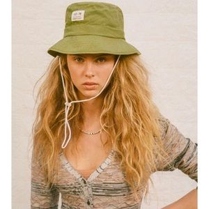Urban Outfitters Olive Green Safari Bucket Hat.